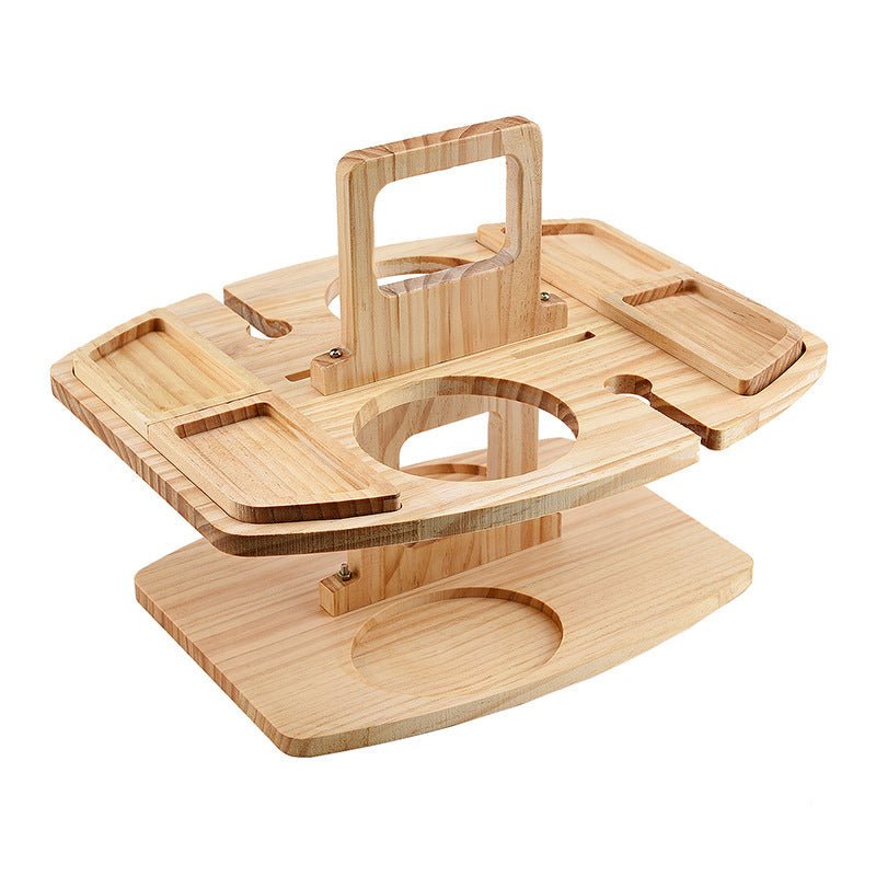 Houten Wijntafel voor Picknick & Aperitief | Luxe Wijn- en Borreltafel voor Buiten