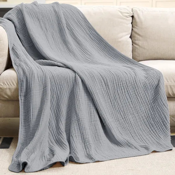 Mousseline Bedsprei Katoen Lichte Sprei Eenpersoons en Tweepersoons Bed