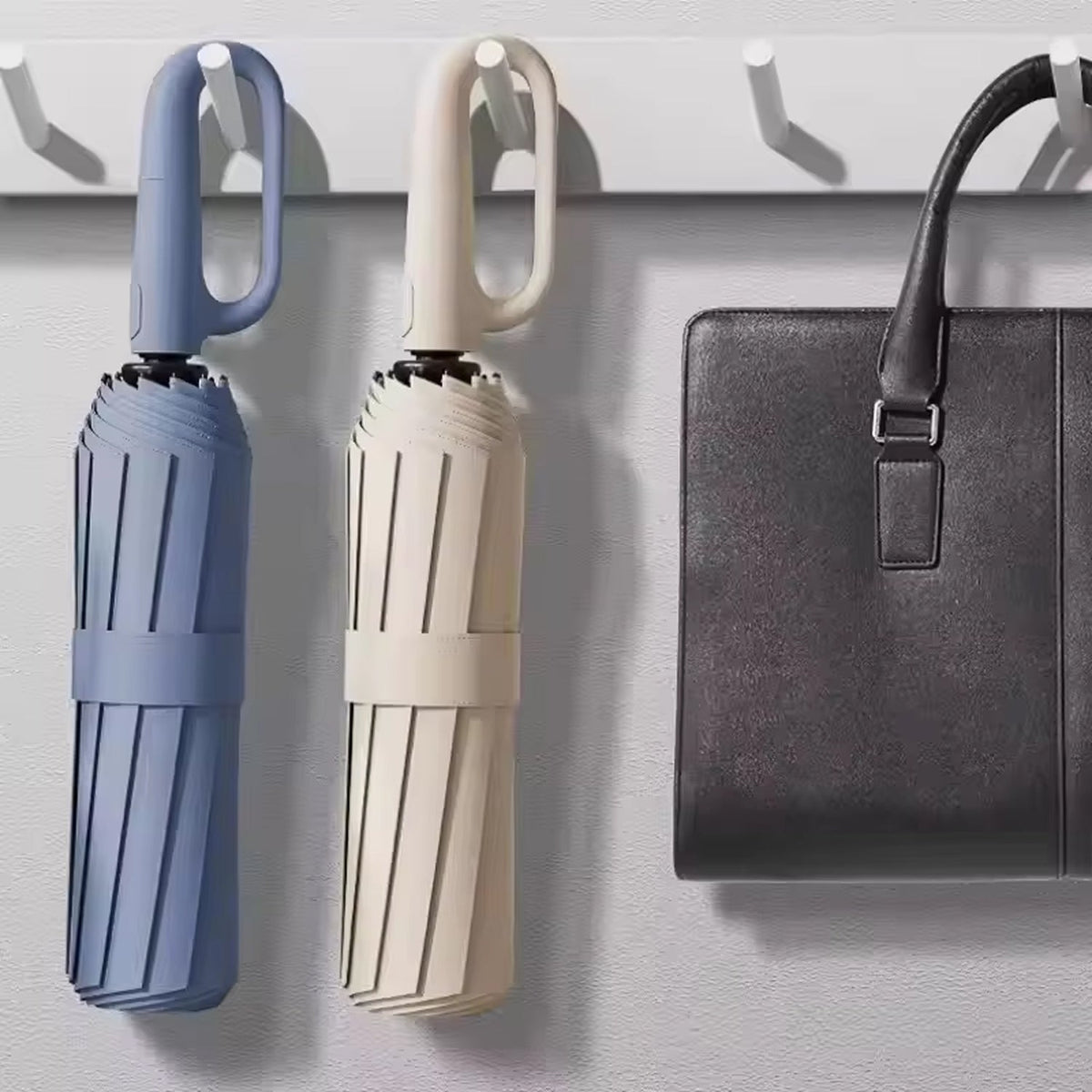 Automatische Stormparaplu 120cm Windbestendig met Verstevigd Frame voor Regen en Wind Beige Zwart Navy Grijs