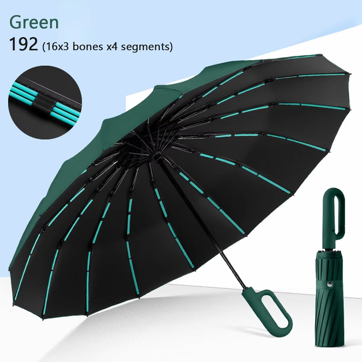 Automatische Stormparaplu 120cm Windbestendig met Verstevigd Frame voor Regen en Wind Beige Zwart Navy Grijs