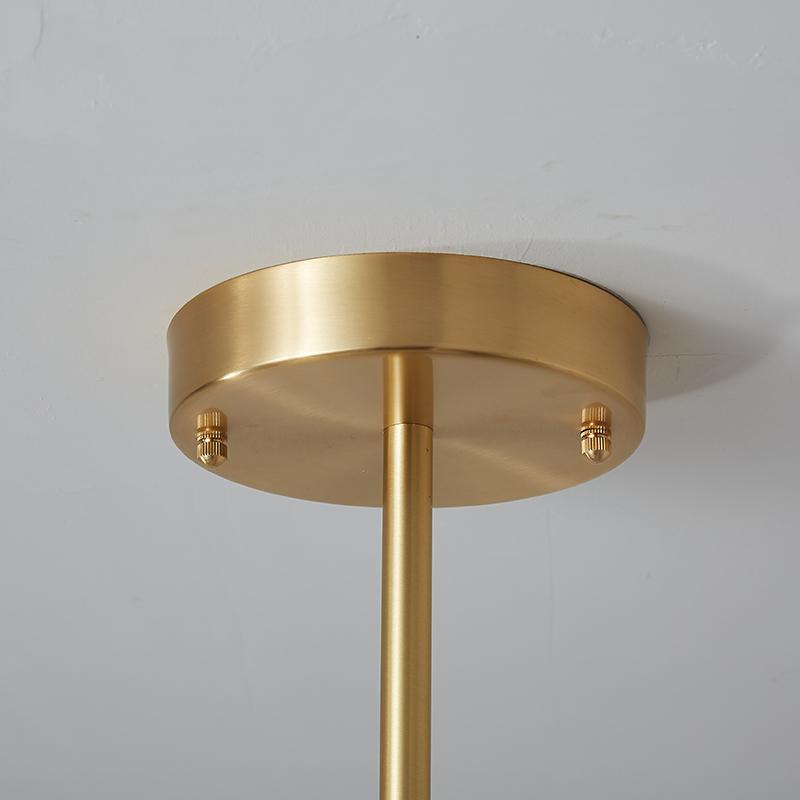 Moderne sputnik kroonluchter met 6 armen in messing - minimalistische design hanglamp zonder glazen kap