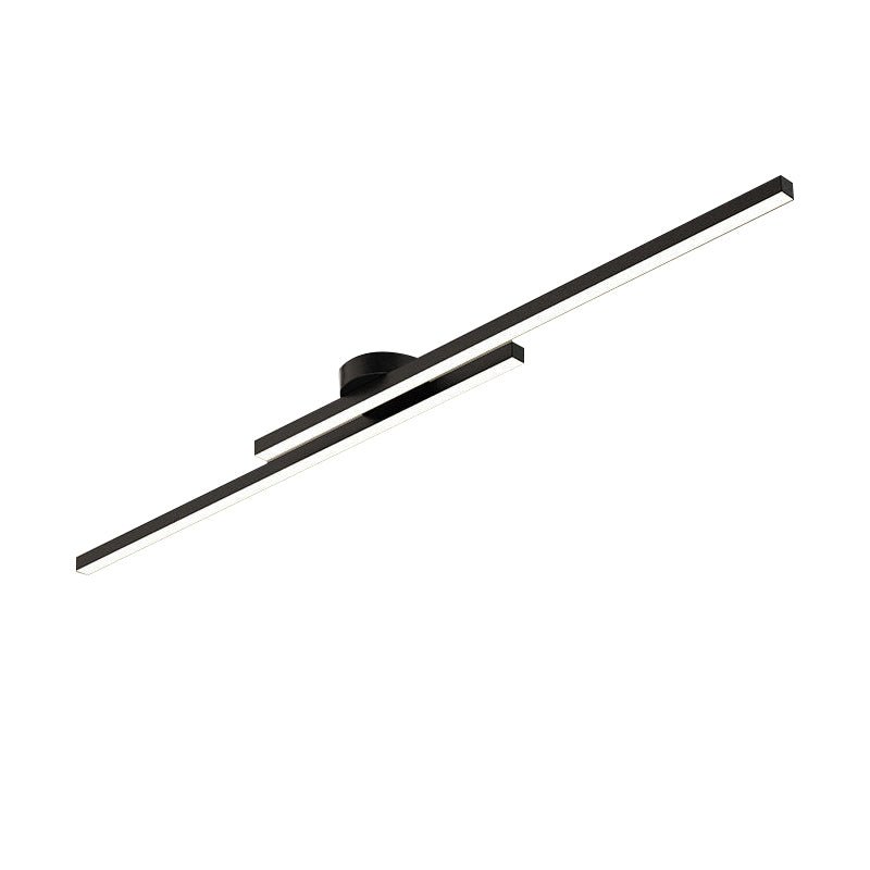 Moderne zwarte LED wandlamp met dubbele lichtstrip - minimalistische badkamer en hal verlichting 90 cm
