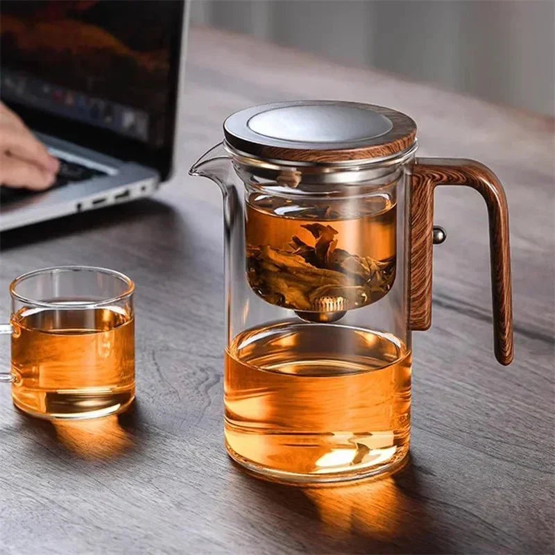 Glazen Theepot met Infuser - Tijdloos Design voor Rustige Theemomenten