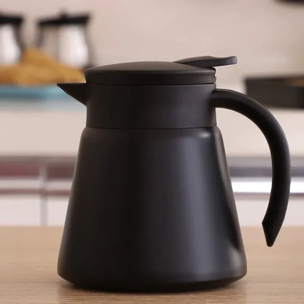 Vacuüm Thermoskan 600ml RVS Dubbelwandig Geïsoleerd voor Koffie Thee Kantoor Keuken Thuis Warm Koud Dranken