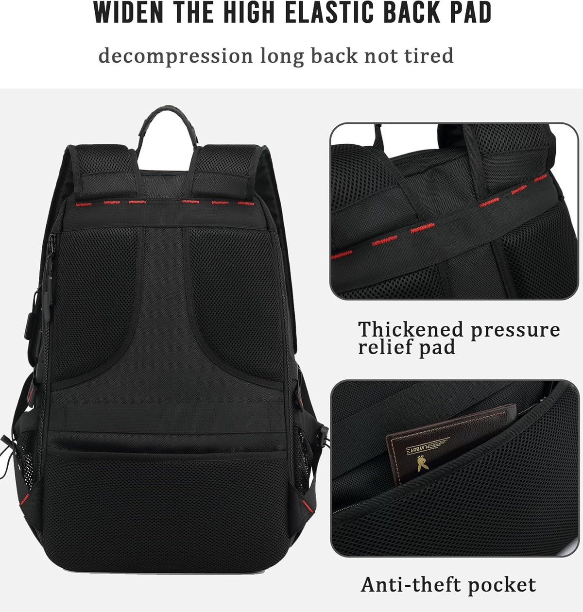 Waterdichte Reisrugzak 60L met USB en Schoenvak | Duurzame Backpack voor Laptops tot 17.3 inch | Anti-diefstal Rugtas voor Vliegreizen