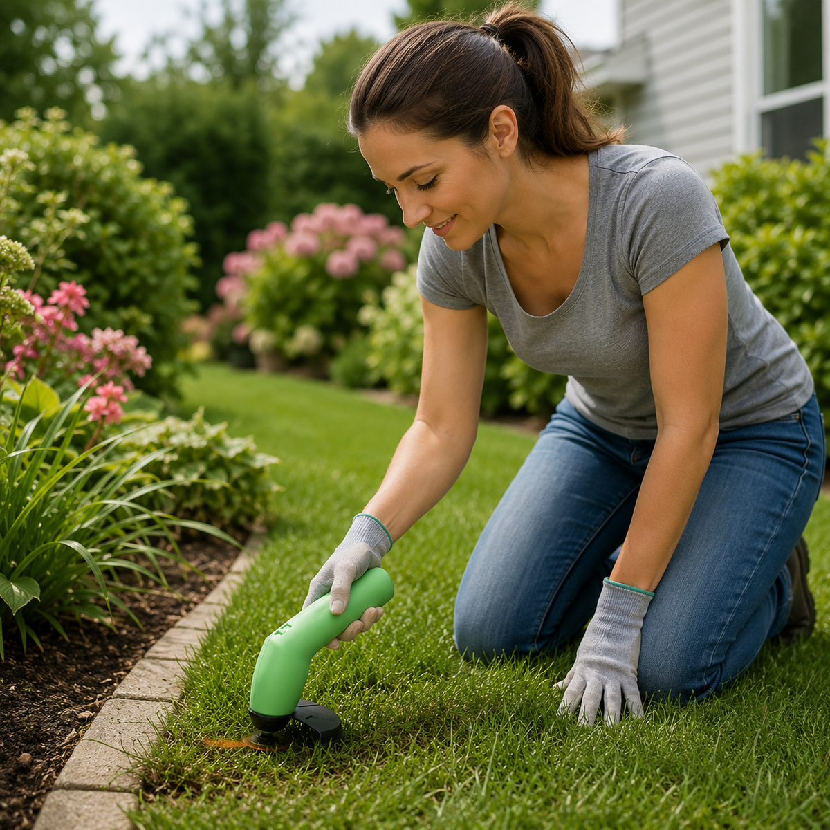 Mini Grastrimmer Oplaadbaar Draadloos - Lichtgewicht Verstelbare Grassnijder voor Tuin en Gazon