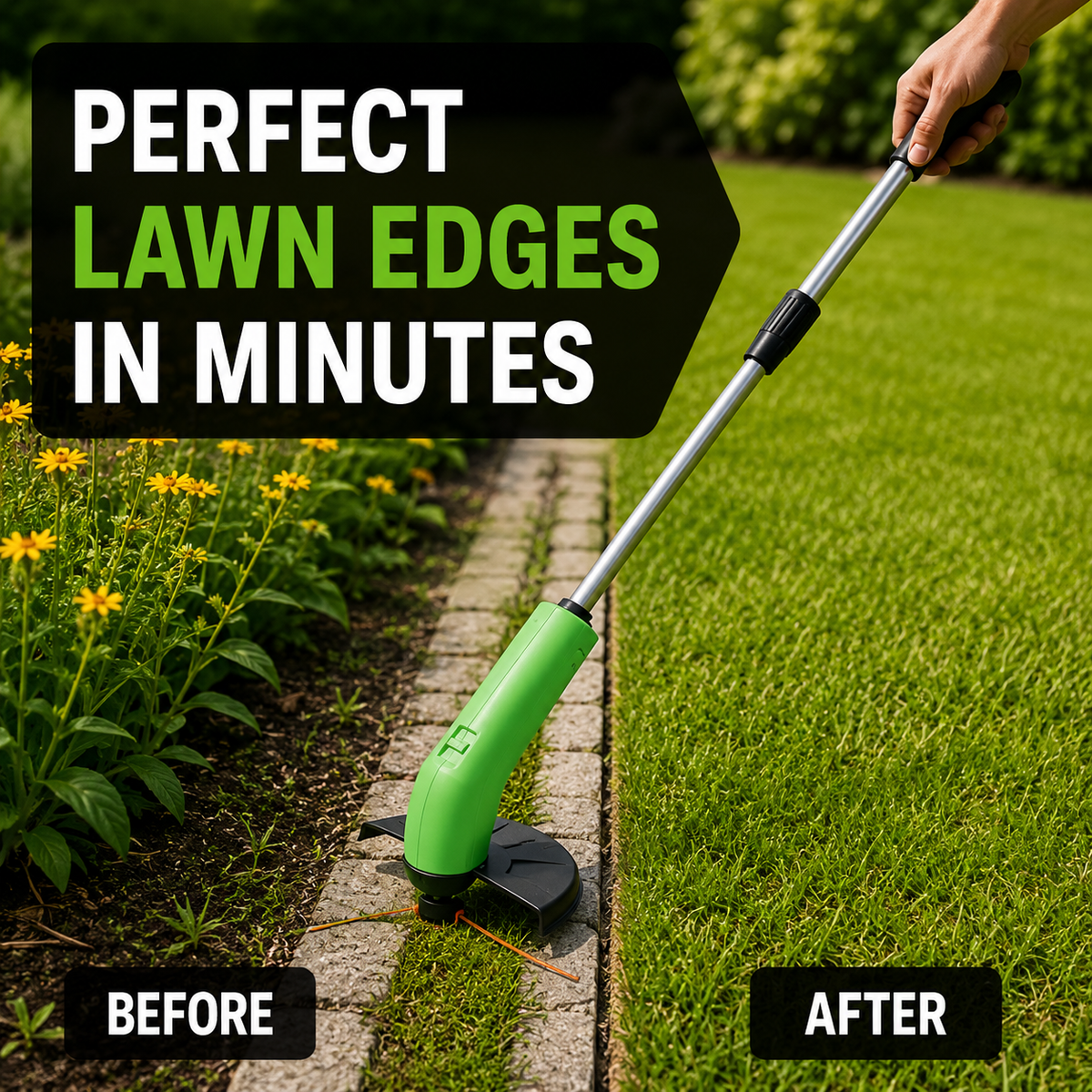 Mini Grastrimmer Oplaadbaar Draadloos - Lichtgewicht Verstelbare Grassnijder voor Tuin en Gazon
