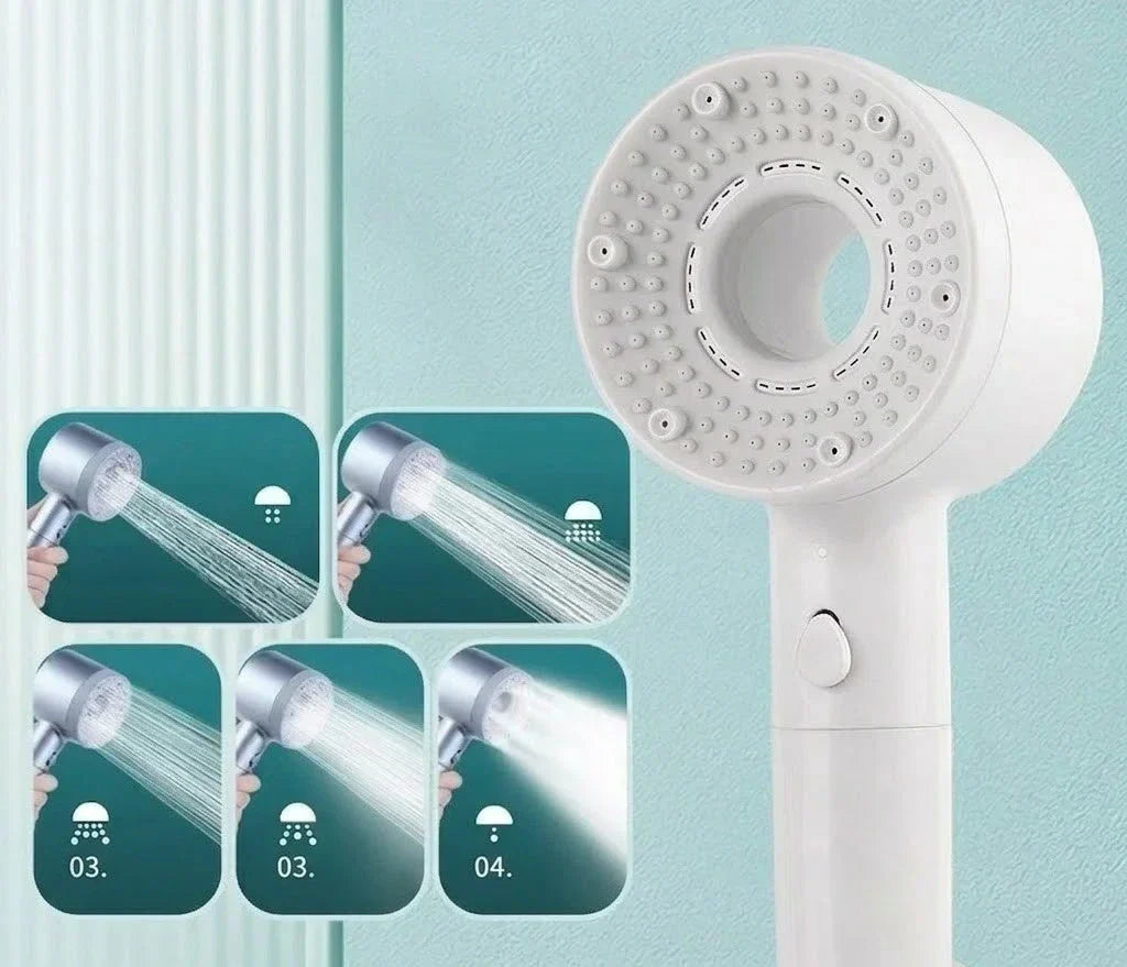 Handdouche met 5 Verstelbare Standen - Waterbesparende Douchekop met Verhoogde Druk - Badkameraccessoire voor Zwakke Waterdruk
