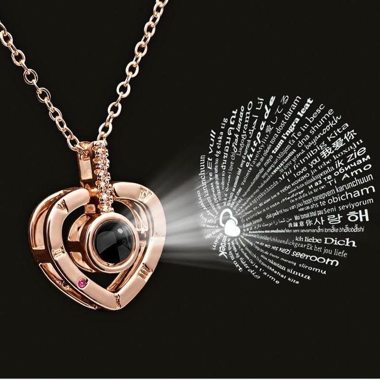 Hartvormige Ketting met Projectie 925 Zilver Romantisch Cadeau Strass Hanger Elegante Sieraad Vrouwen