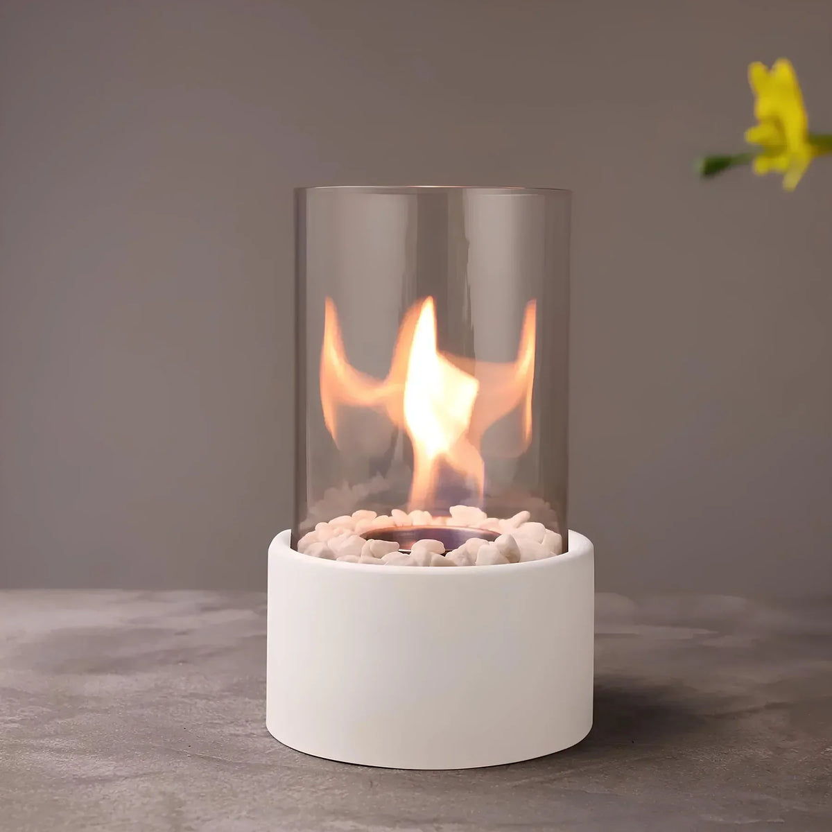 Olielamp met Open Vlam Glas Zwart Wit Tafellamp Sfeerverlichting Klassiek Design Woonkamer Restaurant