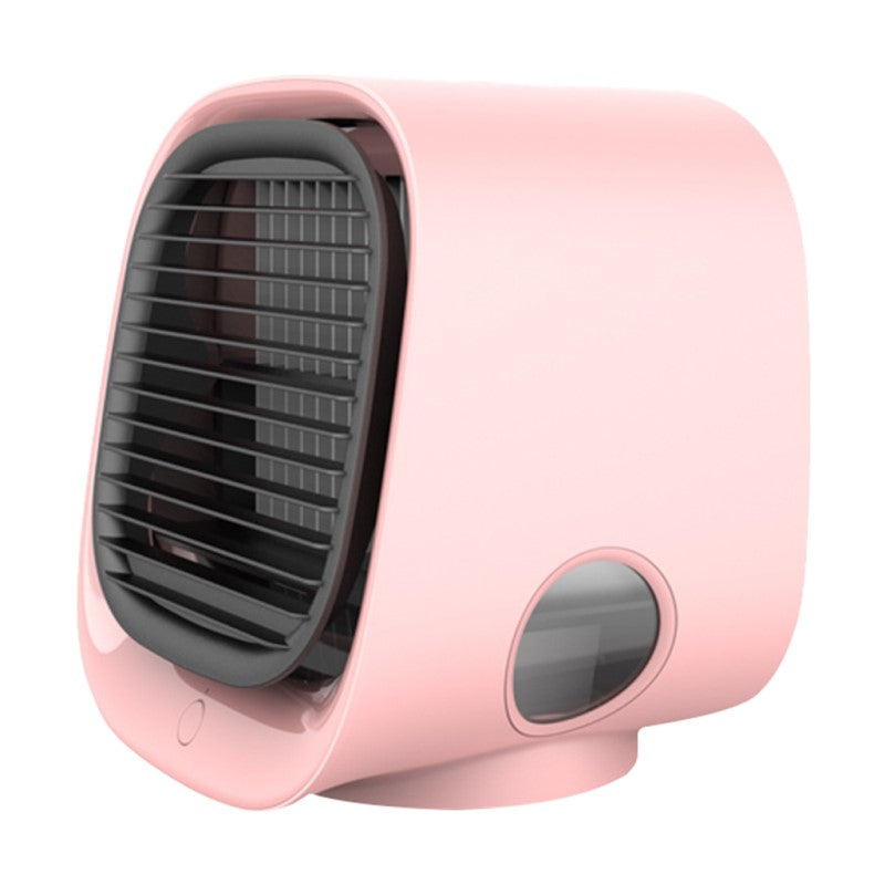Compacte Luchtkoeler 2-in-1 | USB Airco met Luchtbevochtiger en LED-verlichting voor Slaapkamer Kantoor