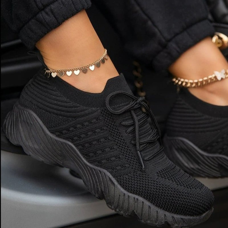 Dames Sneakers Nylon Katoen Luchtig Voetbed Enkels Steun Casual Sport Werk Vrije Tijd Stoer Elegant Comfort