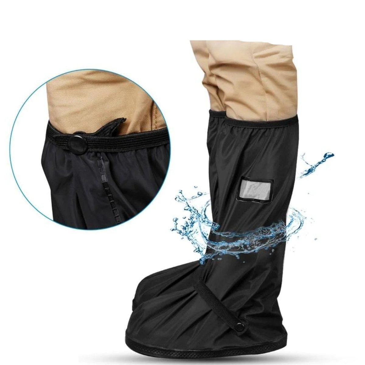 Waterdichte Overschoenen met Reflector Antislip Zool Regenbescherming Herbruikbare Schoenhoezen Outdoor