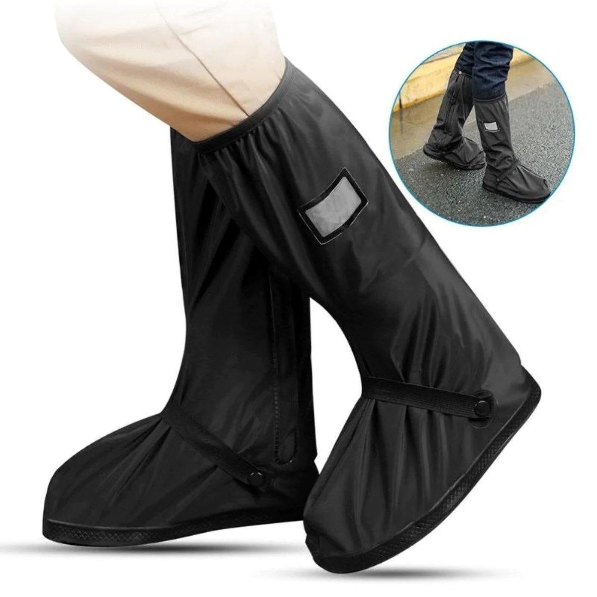 Waterdichte Overschoenen met Reflector Antislip Zool Regenbescherming Herbruikbare Schoenhoezen Outdoor