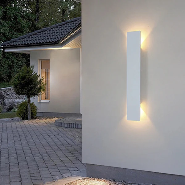 Aluminium LED Wandlamp Waterdicht Buitenverlichting Zwart Wit Terraslamp Gevelverlichting Tuinverlichting