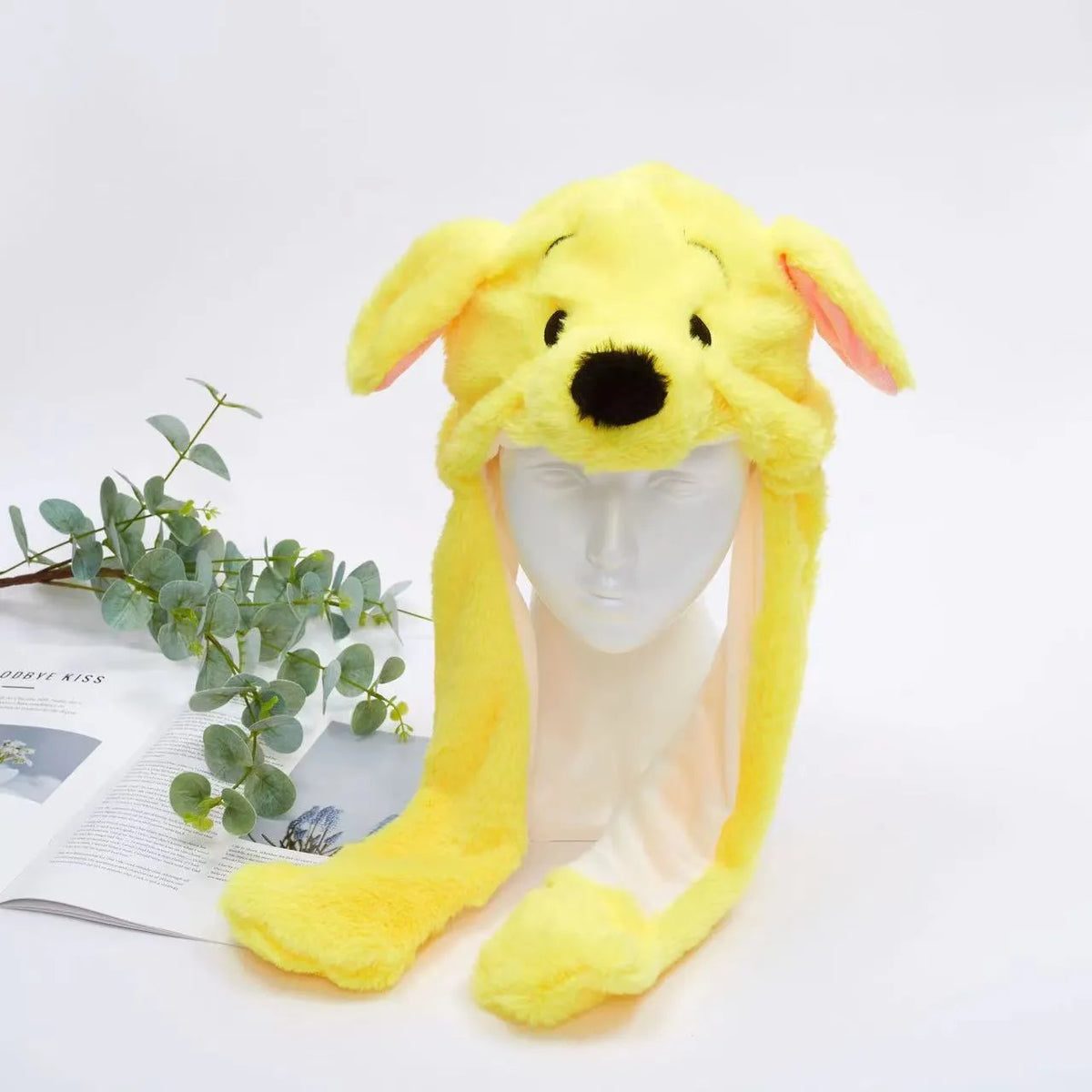 Interactieve Pluche Muts met Bewegende Oren - Zachte Hoofdbedekking voor Feest Cosplay en Verkleedpartij