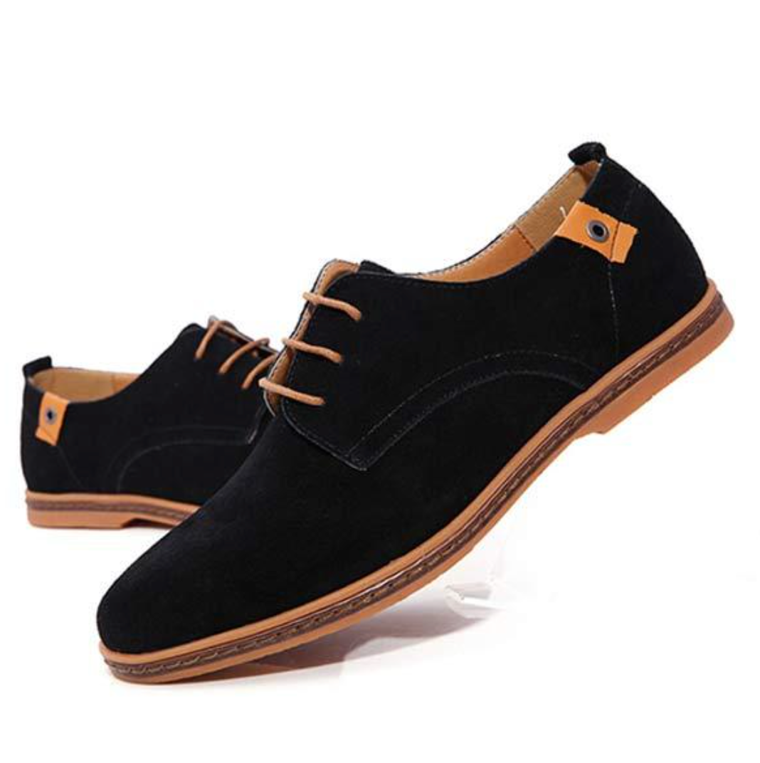Veterschoenen Heren Vegan Suède Oxford Stijl Zwart Bruin Grijs Blauw Comfortabel Chique Casual Dagelijks