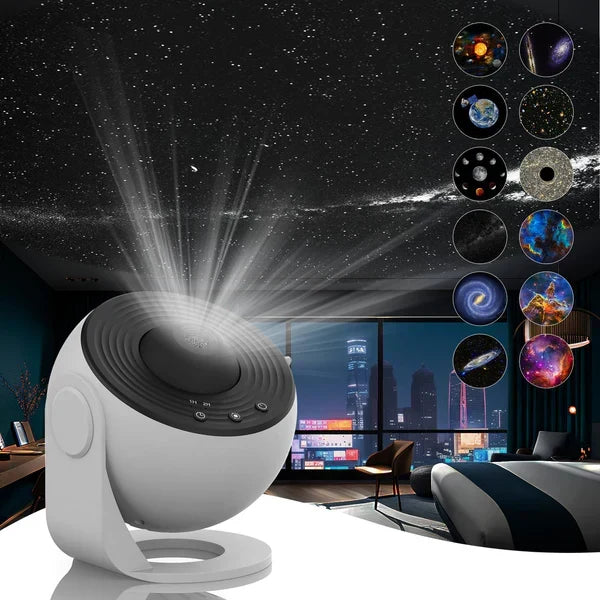 Galaxyprojectie Sterrenhemel Projector met Verwisselbare Schijven - Ruimtevisualisatie voor Kinderen en Volwassenen