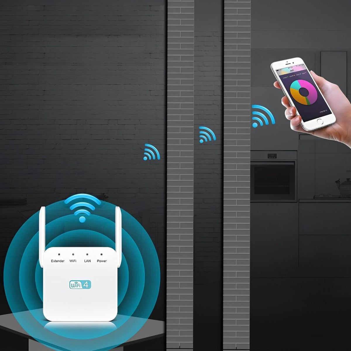 Wifi Versterker 300Mbps 2.4GHz Met Ethernet Poort Repeater Access Point