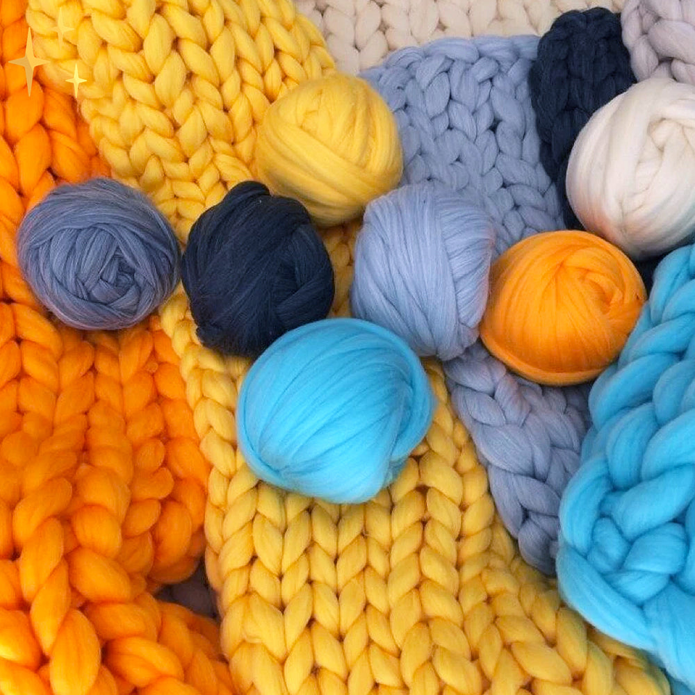 XXL Breigaren 1000g Chunky Garen Zacht Dik Wolgaren voor DIY Dekens Kussens Woonaccessoires Handwerk Breien