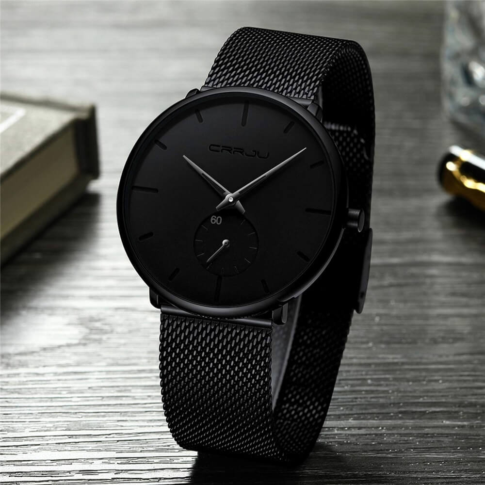Minimalistisch Quartz Herenhorloge 40mm Ultradun Krasbestendig Glas Waterdicht Polshorloge Elegante Wijzerplaat