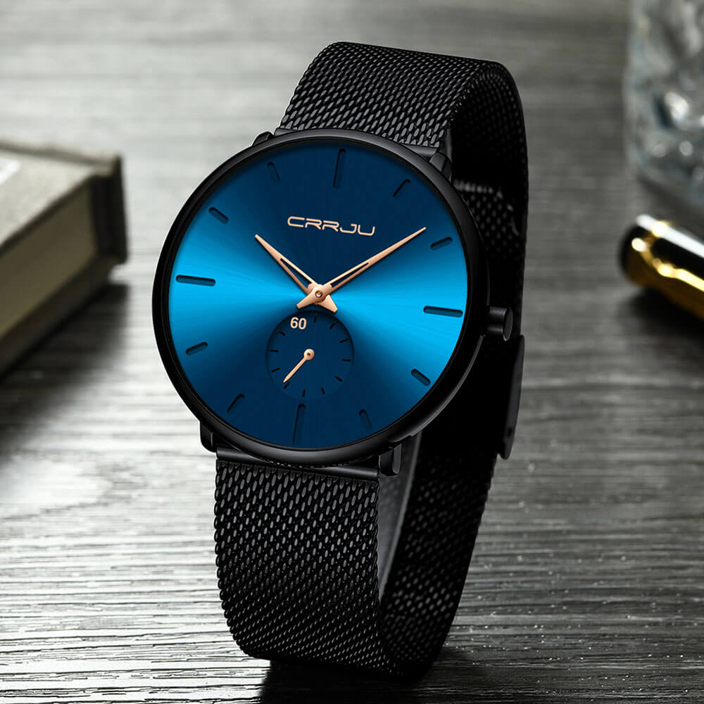 Minimalistisch Quartz Herenhorloge 40mm Ultradun Krasbestendig Glas Waterdicht Polshorloge Elegante Wijzerplaat