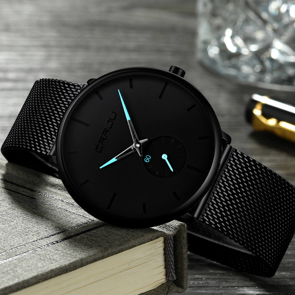 Minimalistisch Quartz Herenhorloge 40mm Ultradun Krasbestendig Glas Waterdicht Polshorloge Elegante Wijzerplaat