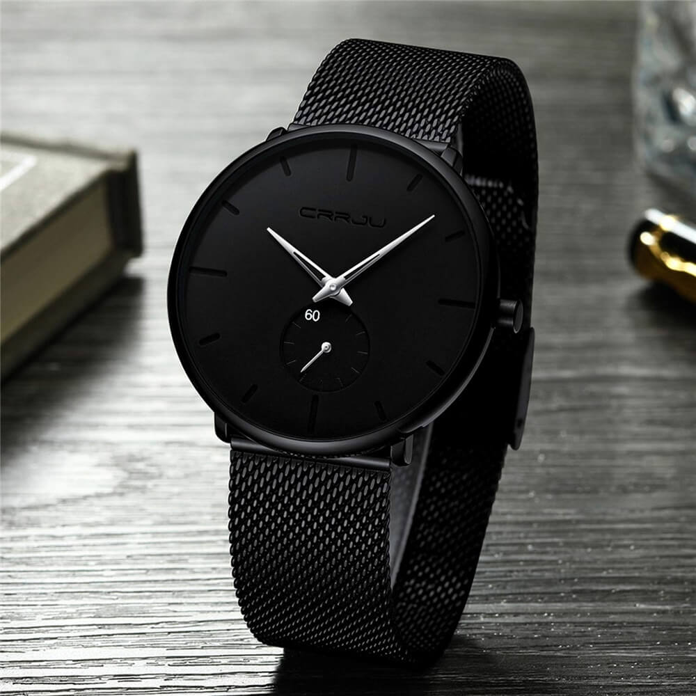 Minimalistisch Quartz Herenhorloge 40mm Ultradun Krasbestendig Glas Waterdicht Polshorloge Elegante Wijzerplaat