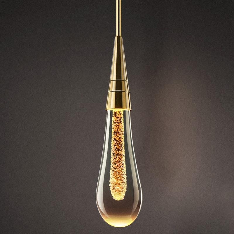 Glazen Hanglamp met Gouden Metalen Armatuur en Geïntegreerde LED-Verlichting - Scandinavisch Design voor Eetkamer, Woonkamer en Keuken