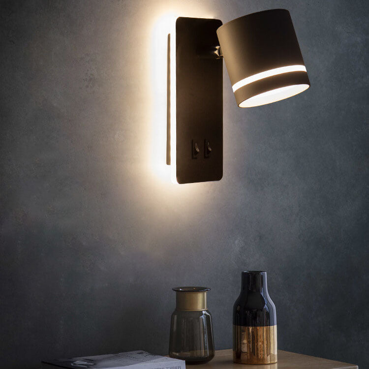 Verstelbare LED Wandlamp met Leeslicht en Sfeervolle Achtergloed voor Slaapkamer Woonkamer en Gangverlichting