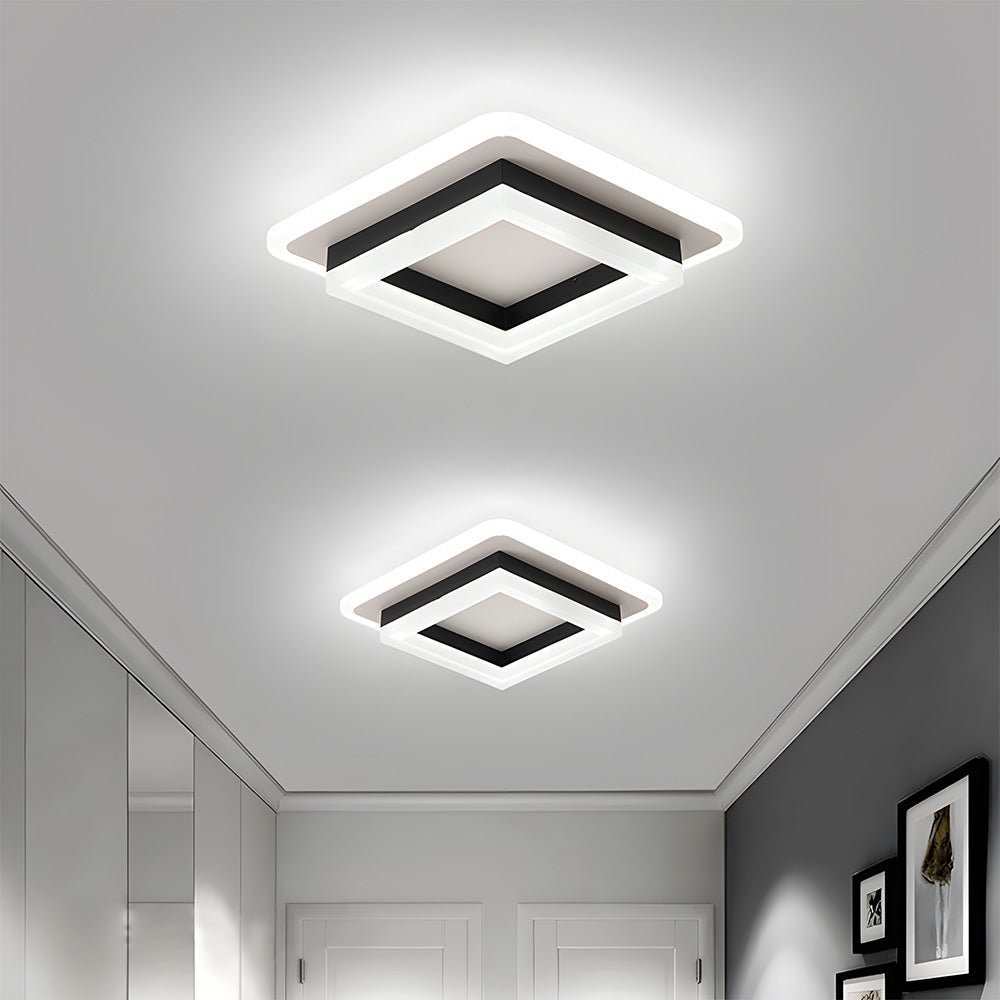 Plafondlamp Vierkant LED Modern Metaal En Acryl Flush Mount Design