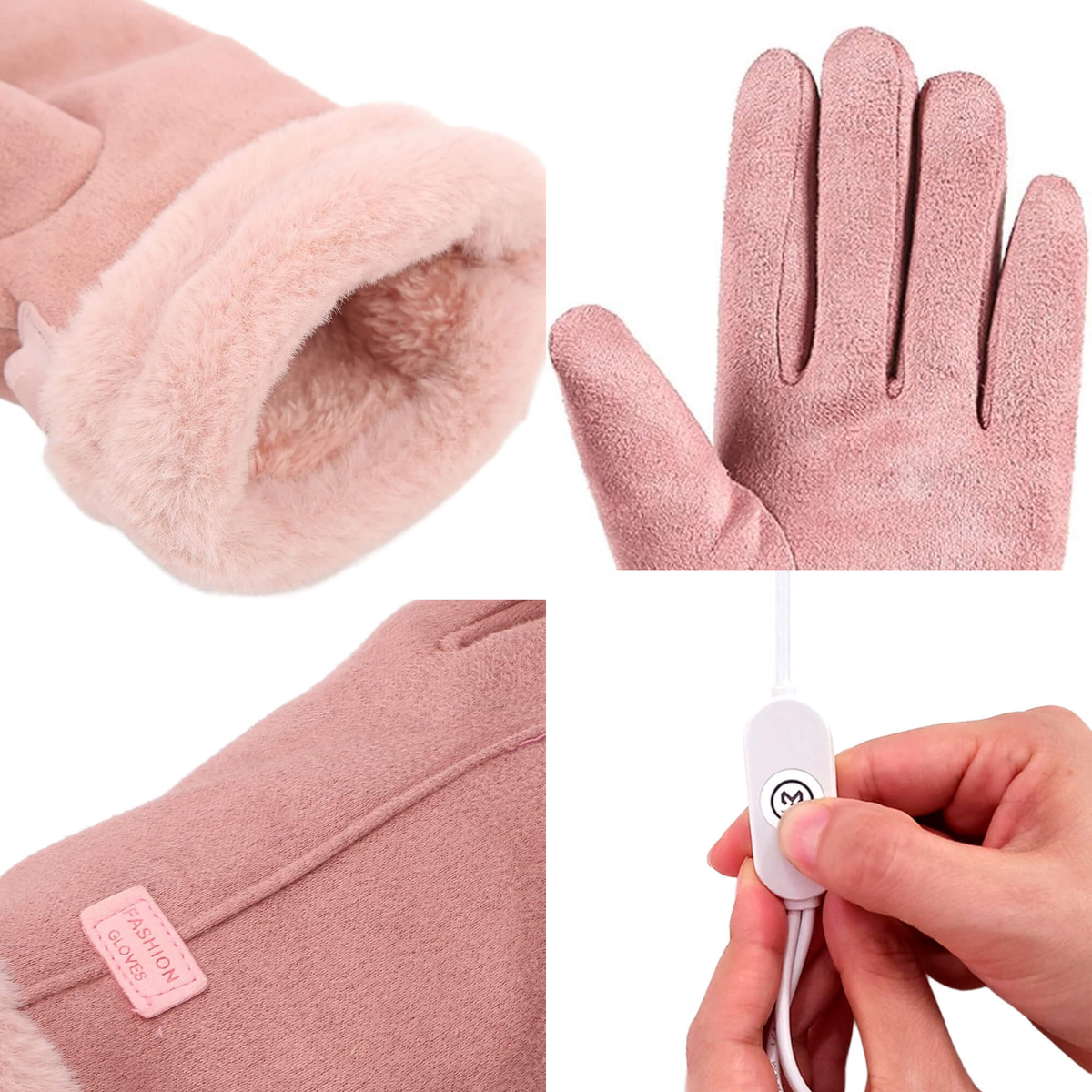 Verwarmde Handschoenen voor Dames - Thermische Waterafstotende Winterhandschoenen met Touchscreen - Oplaadbaar USB Design