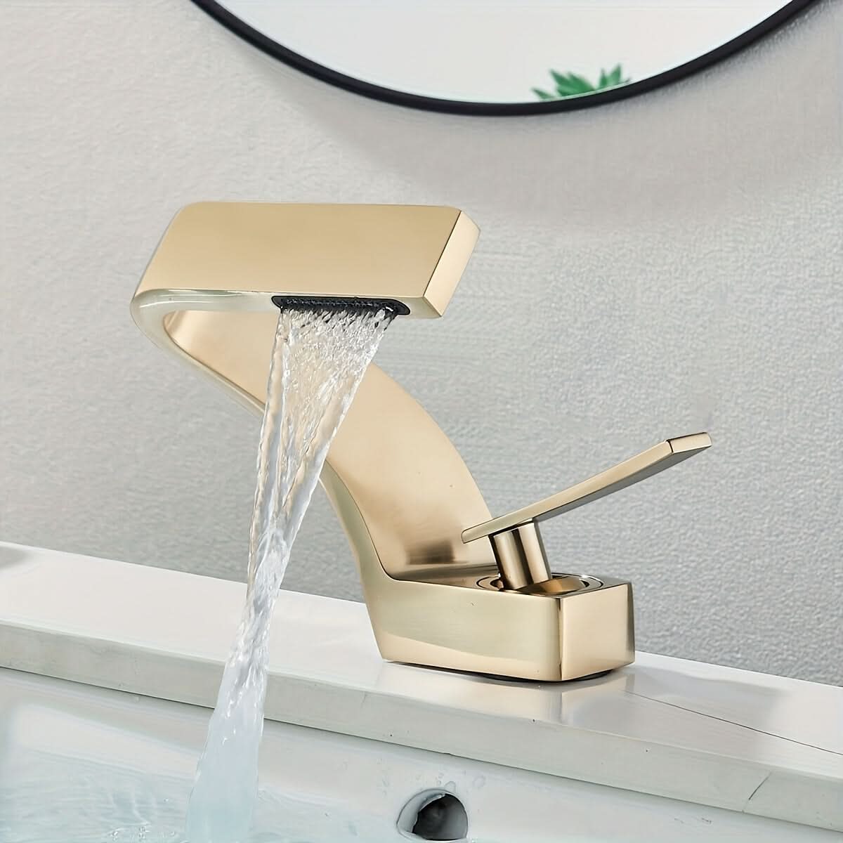 Waterval Badkamerkraan RVS304 Eengreeps Chroom Goud Zwart Wastafelkraan Modern Design Wasbak Mengkraan