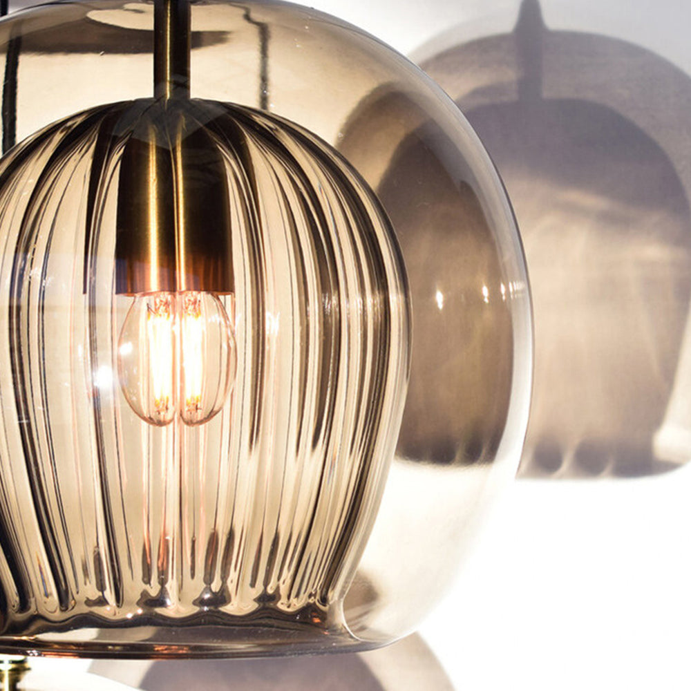 Hanglamp Glas Rond Transparant Amber G4 LED Modern 1-Lichts
