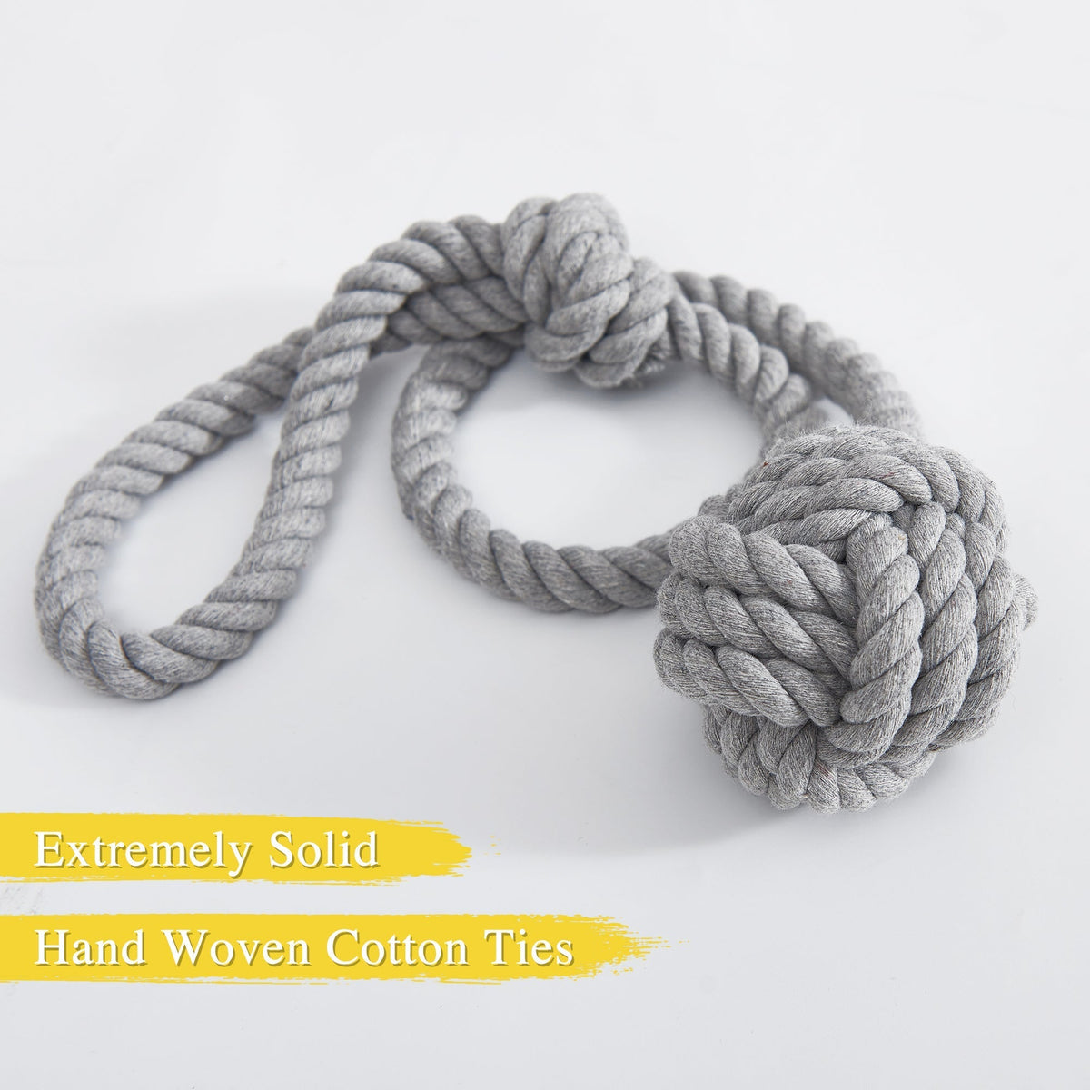 Macramé Gordijnhouders met Houten Stok - Handgeweven Katoenen Tie Backs voor Natuurlijke Boho Stijl