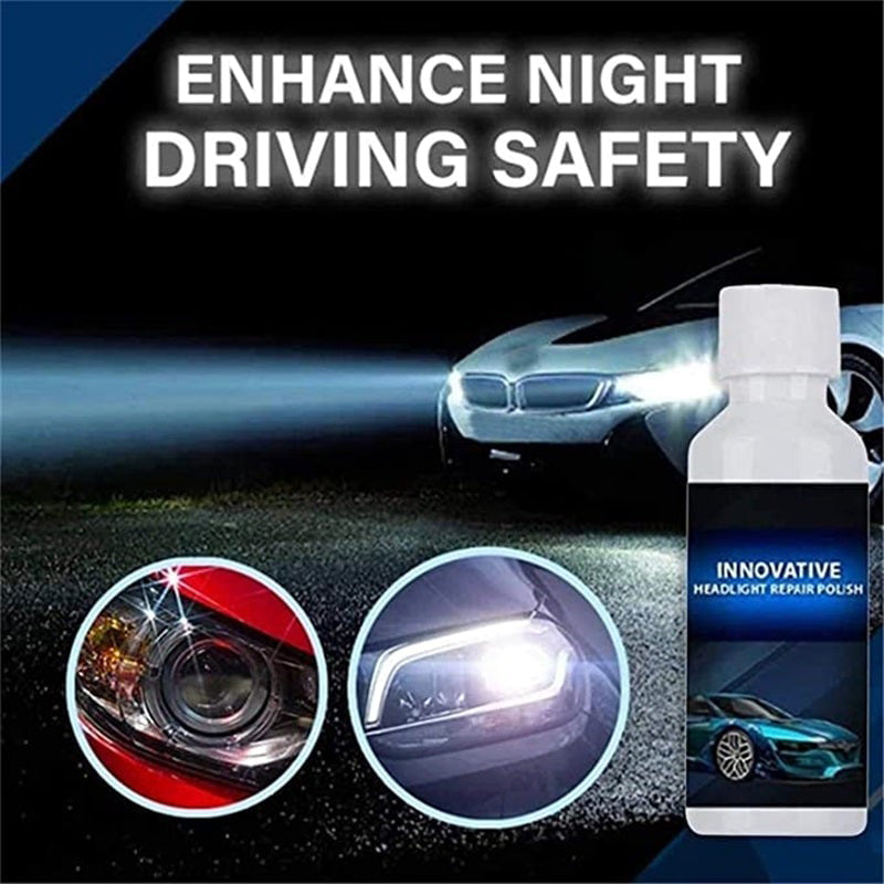 Koplamp Restauratie Set 20ml Herstelvloeistof met Spons voor Autolampen UV Bescherming Hydrofobe Coating