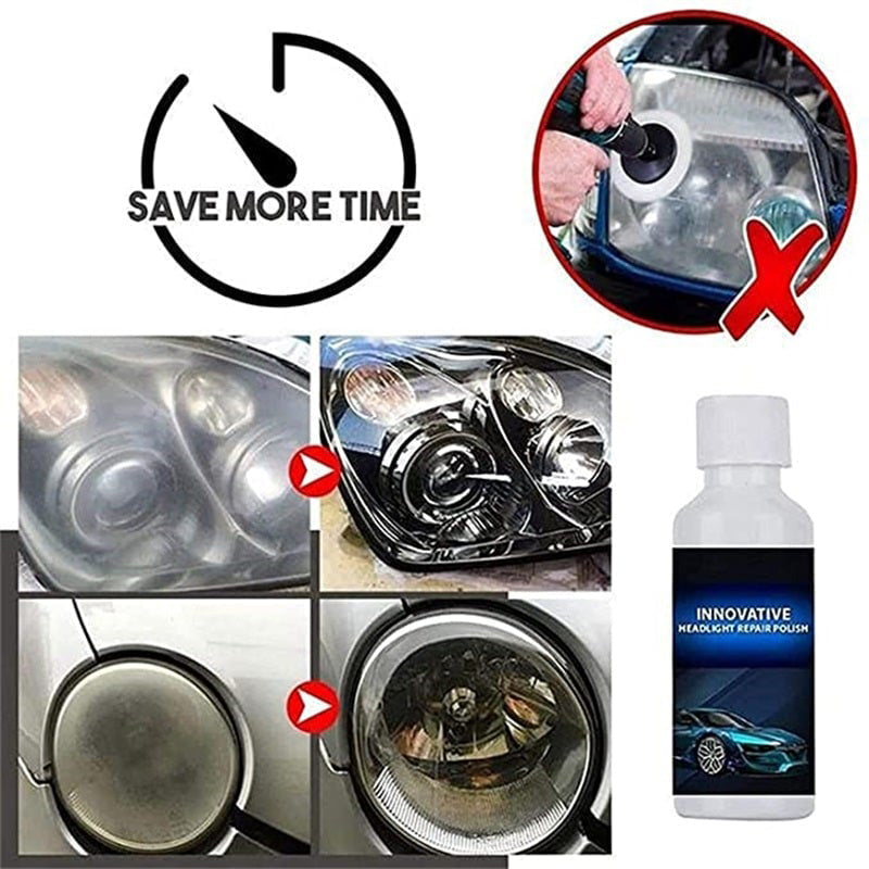 Koplamp Restauratie Set 20ml Herstelvloeistof met Spons voor Autolampen UV Bescherming Hydrofobe Coating