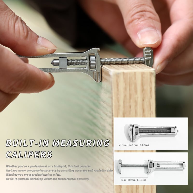 Multifunctionele Compacte Steeksleutel met Geïntegreerde Flesopener en Meetschaal voor Klussen Camping Outdoor