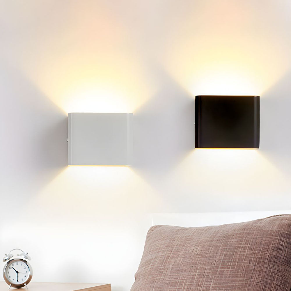 Cubbon Wandlamp LED Aluminium Acryl Zwart/Wit Wandverlichting Binnen Modern Up Down Designlamp Slaapkamer Hal