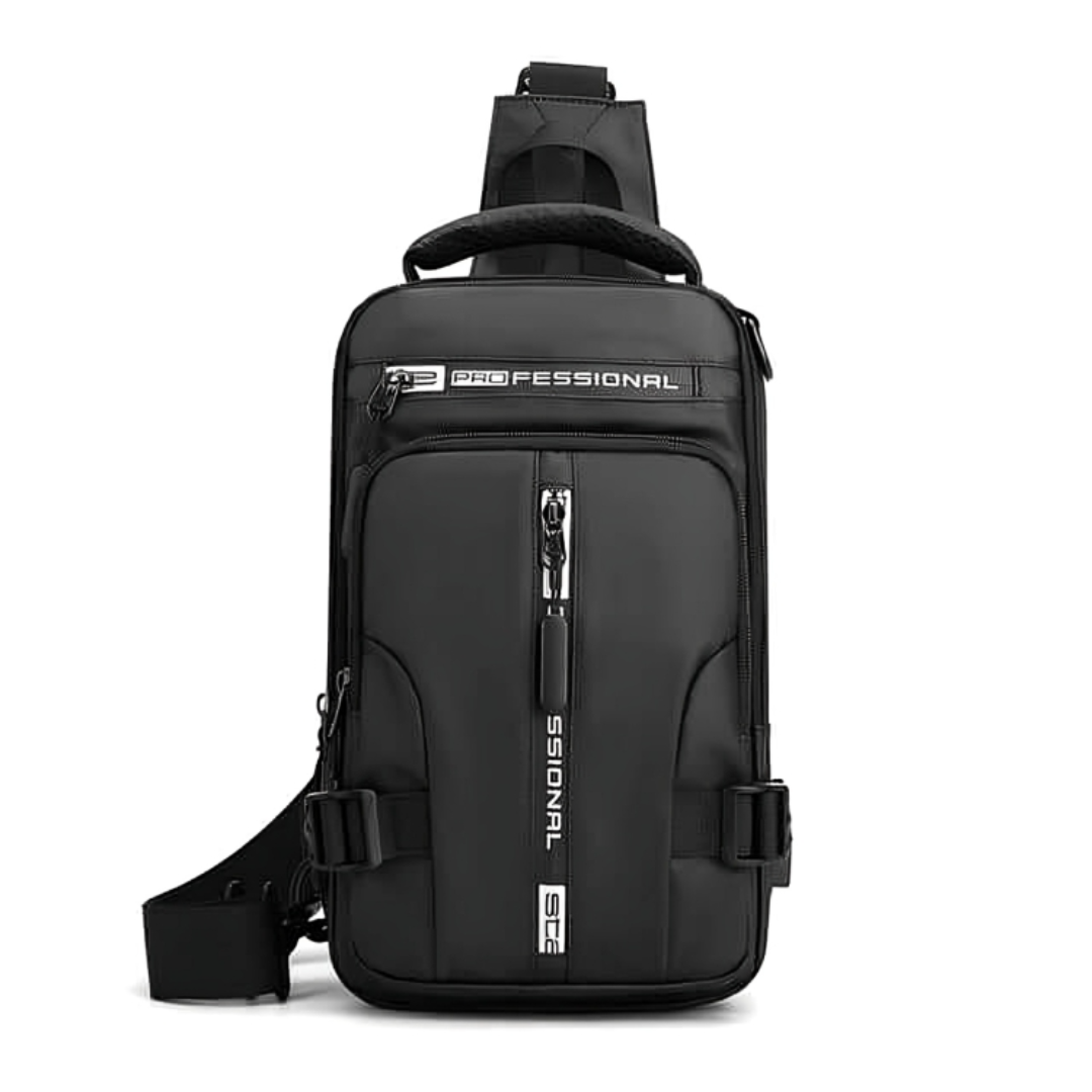Crossbody Schoudertas Waterafstotend met USB-Poort en Diefstalbescherming 18x30x10cm Zwart Blauw Groen