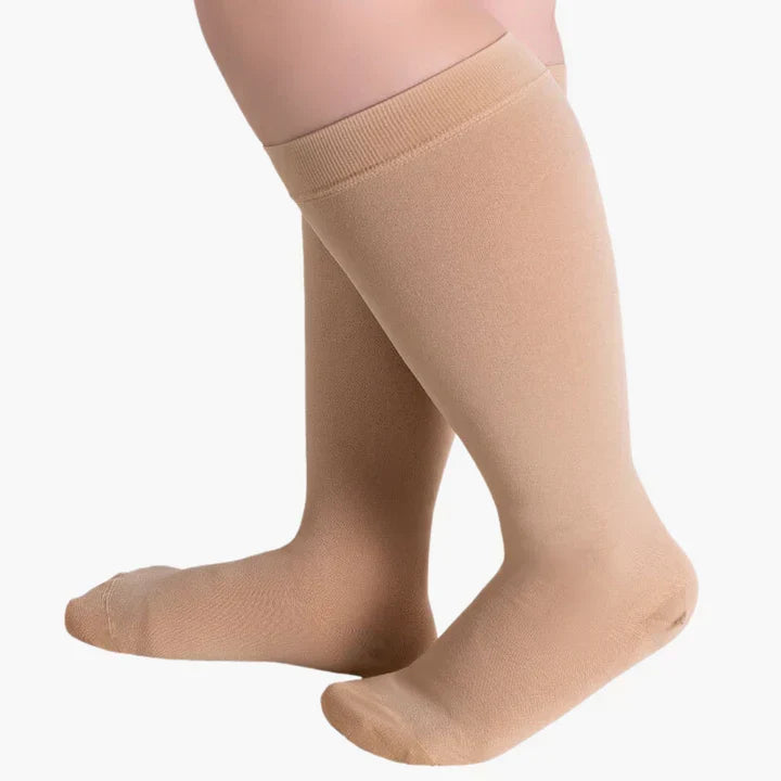 Compressiekousen met Geleidelijke Druk Naadloos Ademend Zwart Huidskleur S tot 7XL Comfort Sokken Dagelijks