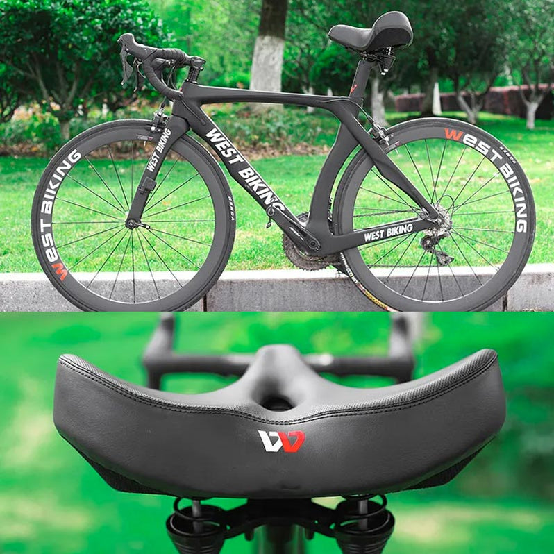 Ergonomisch Fietszadel Breed Ademend 23cm Gel Vulling Comfortabel Rijden Lange Tochten Universeel Pasvorm