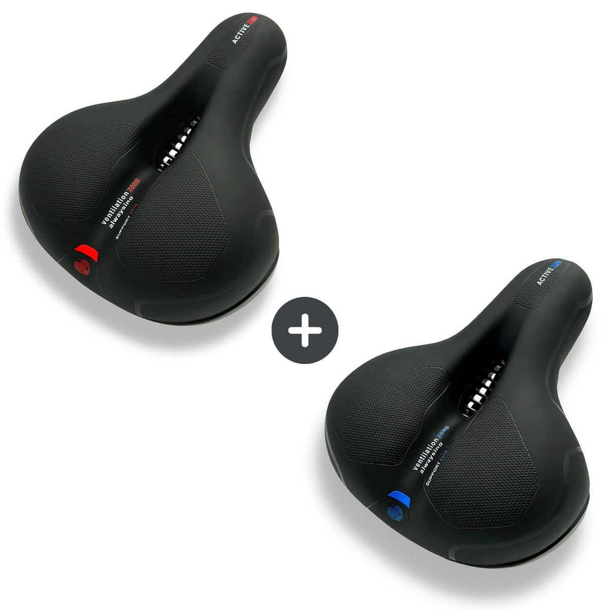Ergonomisch Fietszadel met Gel-Demping - Comfortzadel voor Langere Fietstochten - Ademend en Drukverlagend - Universele Pasvorm