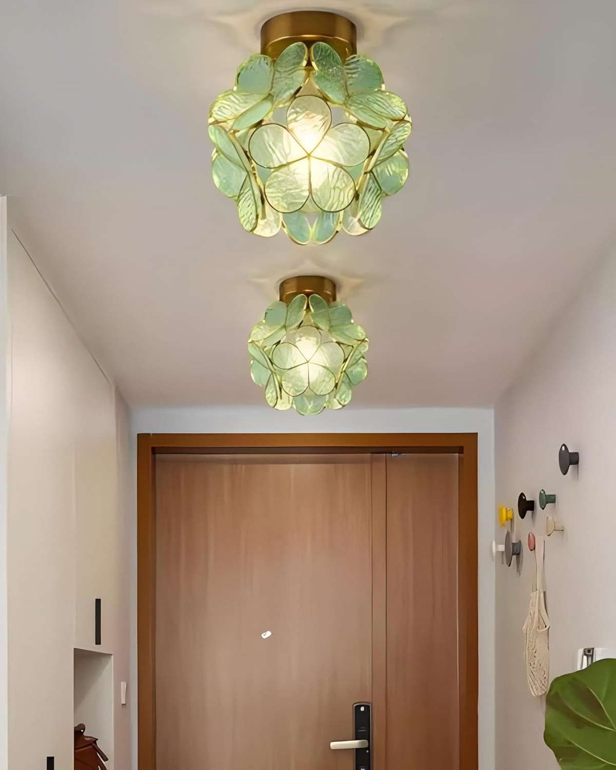 Moderne plafondlamp met bloemdesign in acryl en goudkleurig ijzer - luxe LED designlamp 20 cm