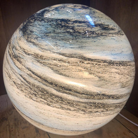 Glazen maanlamp met kosmisch design en sfeerverlichting voor slaapkamer en woonkamer