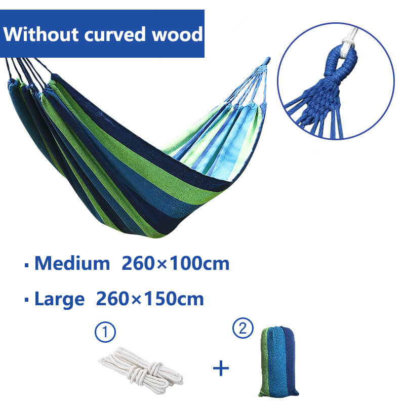 Hangmat Katoen Polyester 200x150cm Draagbaar Binnen Buiten Camping Tuin 200kg