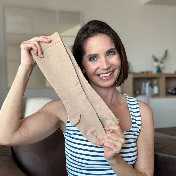 Compressiekousen met Geleidelijke Druk Naadloos Ademend Zwart Huidskleur S tot 7XL Comfort Sokken Dagelijks