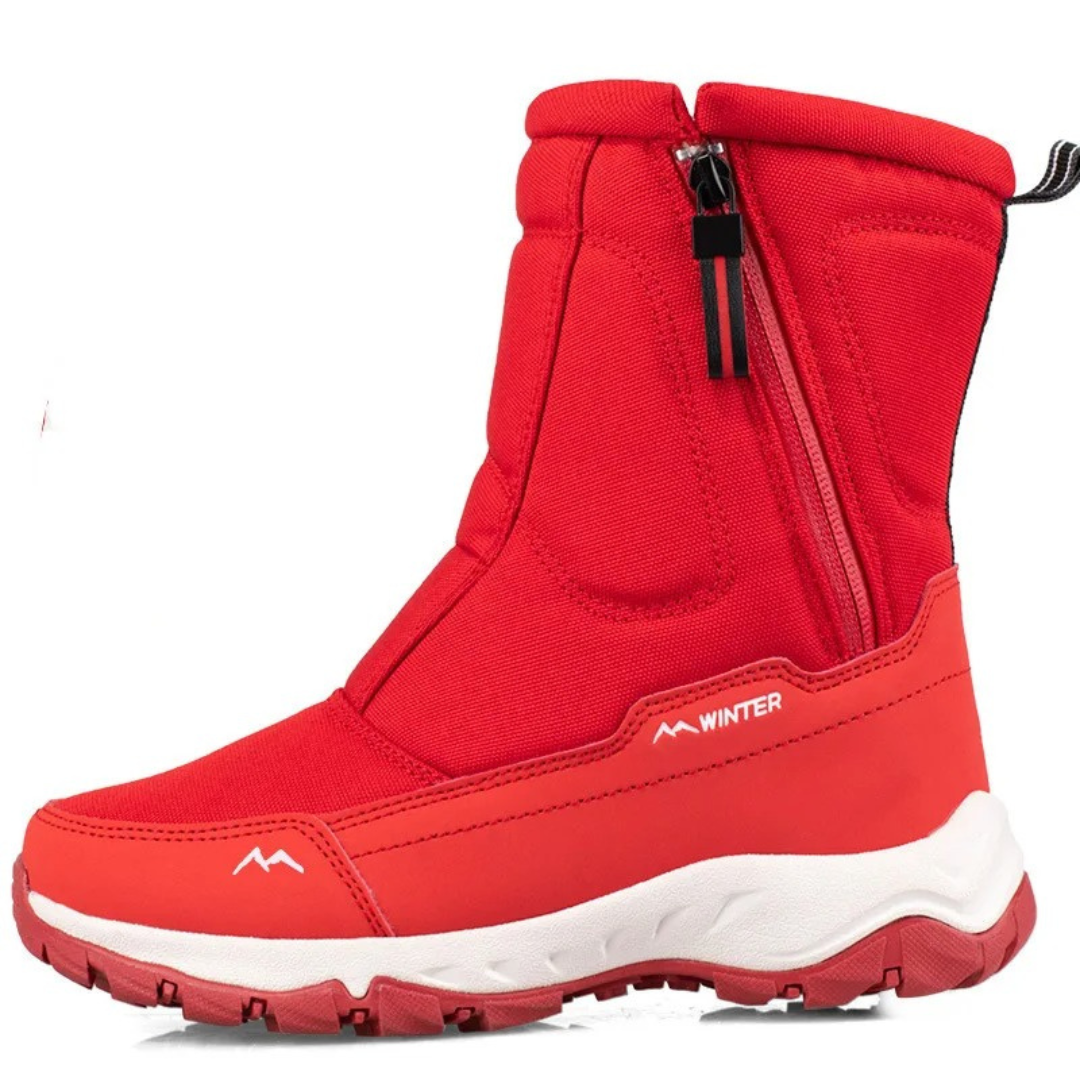 Gevoerde Winterlaarzen Dames Waterdicht Sneeuwlaarzen Antislip Warm Gevoerd Oxford Materiaal Snowboots