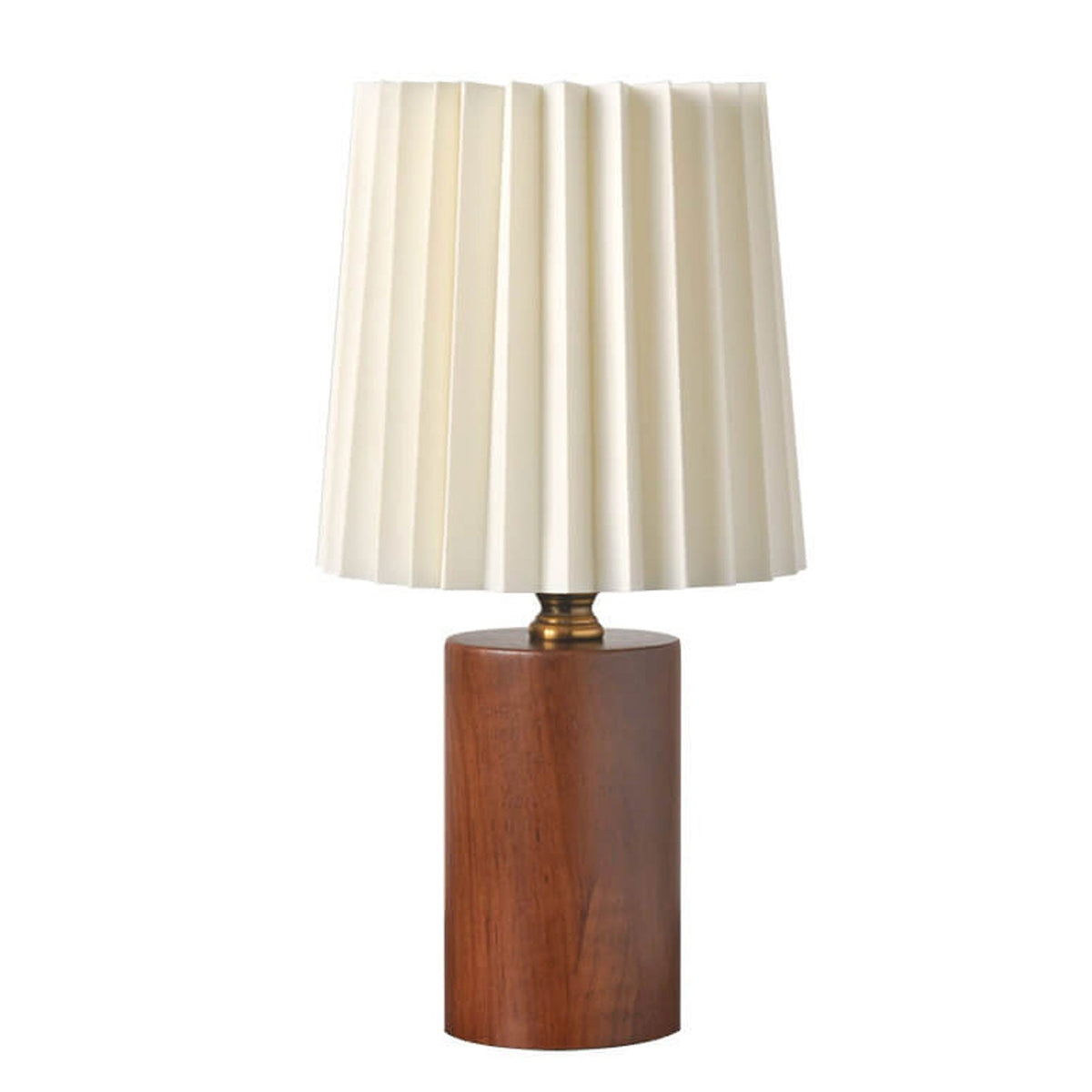 Tafellamp Plissé Kap Houten Voet Vintage Stijl Dimbaar Sfeerlicht Nachtkastje Woonkamer Leeslamp Retro Design