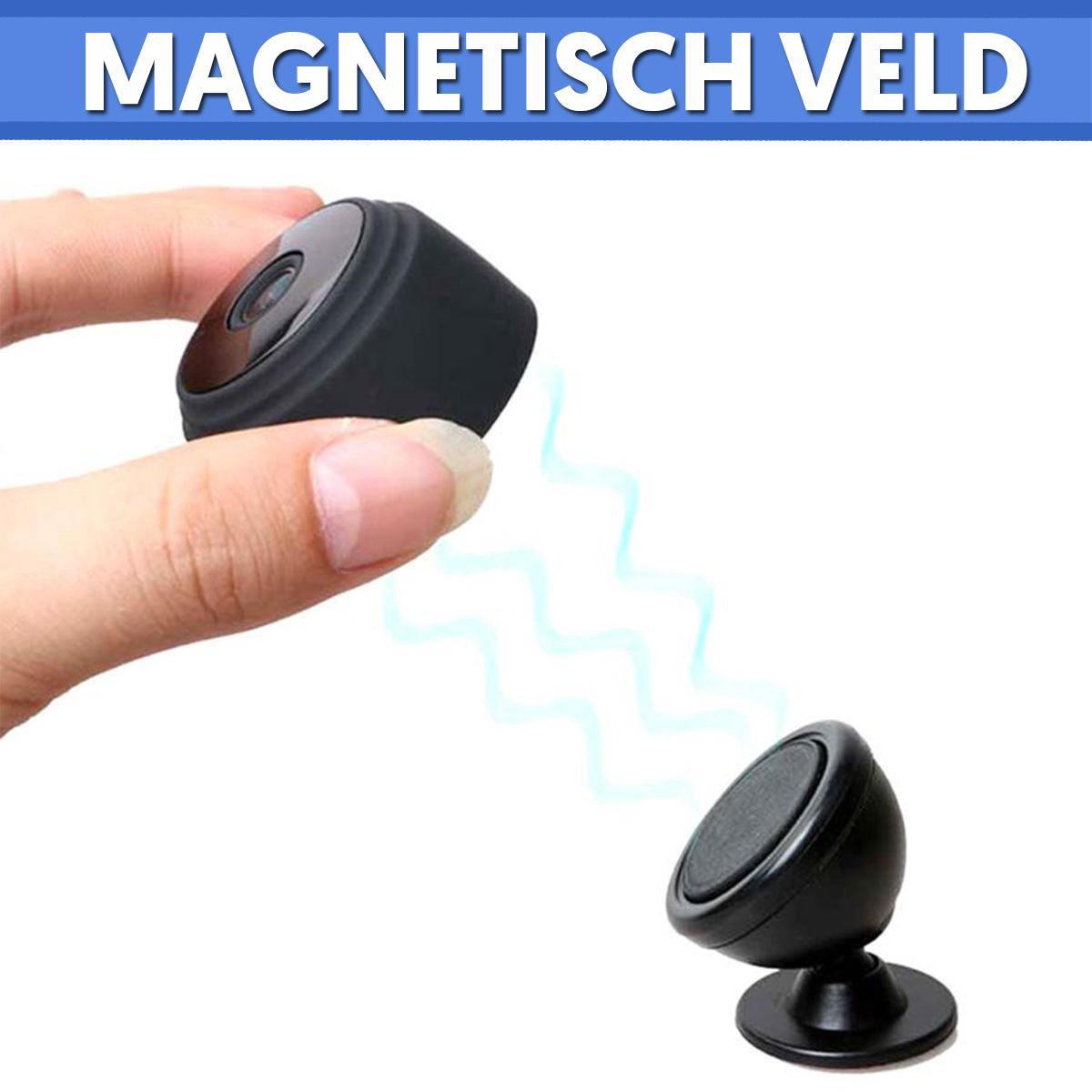Compacte Beveiligingscamera HD 1080P Draadloos Infrarood Nachtzicht WiFi 150° Breedte Magnetische Montage App Bediening